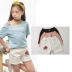 Cô gái quần short denim 2018 mới thời trang Hàn Quốc mùa hè trẻ em cậu bé lớn 12-15 tuổi lỏng trắng mặc phần mỏng shop quần áo trẻ em Quần jean