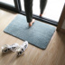 Tầng mat màu rắn chống ẩm retro màu nước hấp thụ đơn giản tầng mat cửa phòng ngủ cửa phòng tắm mat tầng máy có thể giặt Thảm sàn
