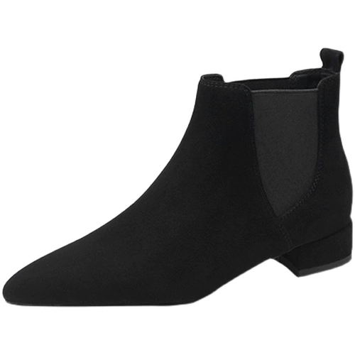 Martens, флисовые зимние матовые короткие сапоги с заостренным носом, 2023 года