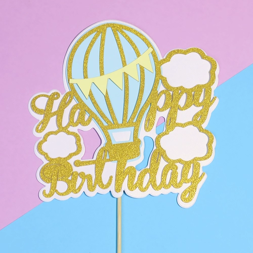 Торт декоративные лазерные мигающие воздушные воздушные шарики облако радужная радуга творческая день рождения с днем ​​рождения счастливого торта 插 плагин