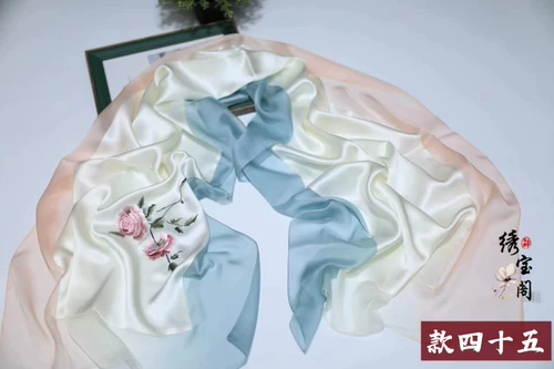 Шелковый шарф для матери, осеннее ципао, с вышивкой, в западном стиле, подарок на день рождения