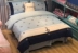 Bộ đồ giường trẻ em cotton bốn mảnh kiểu Địa Trung Hải màu xanh tươi teen 1,2m1,5 m 1,8 - Bộ đồ giường bốn mảnh
