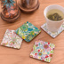 4 Gói Nhà tùy chỉnh Cork Không trơn Coaster Đơn giản Dễ thương Bắc Âu Teacup Cup Cup Mat Gỗ cách nhiệt Pad - Tách bình giữ nhiệt lock and lock Tách