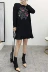 Váy thêu hoa C-H31 Mùa thu mới của phụ nữ phiên bản dài Hàn Quốc của chiếc váy đính sequin lá sen
