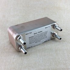 Радиатор отопления 304不锈钢家酿精酿啤酒麦汁板式热换器 30盘板式换热器 1/2”水管