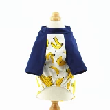 Экспорт чужую торговлю одежду для домашних животных желтый банановый отпечаток T -Fish Dog Dog Одежда