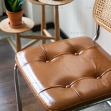 Xiaoman Nordic Rattan Metal Tube Средний датский стул Кожаный обеденный стул офис