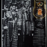 Тибет красный в 1940 -х годах, тибетские благородные молодые девушки черно -белые старые фотографии национальные характеристики декоративные висящие картины