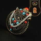 Подвеска ручной работы, медная сапфировая рубиновая портативная инкрустация камня