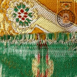 Тибетский трехмерный удар Трехмерный золотисто -желтый желтый чудесный лотос феникс