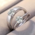 Châu âu và Mỹ thời trang đơn giản nam giới và phụ nữ vài vòng một cặp simulated kim cương wedding ring sinh viên nhẫn pnj nữ Nhẫn