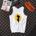 Harajuku Tide thương hiệu cotton thoáng khí không tay T-Shirt nam lỏng kích thước lớn áo thể thao tập thể dục vest nam triều Nhật Bản Áo vest cotton