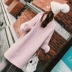 Áo khoác len nữ 2018 thu đông mới Hàn Quốc mềm mại màu hồng Hàn Quốc phiên bản dài của áo len Nizi dài - Áo Hàn Quốc áo khoác măng tô nữ dáng dài Áo Hàn Quốc