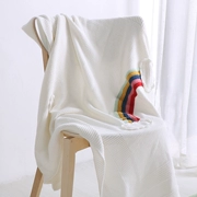 Cô gái màu đan chăn len mền máy lạnh văn phòng ăn trưa nghỉ ngơi chăn khăn choàng chăn mền chăn sofa giải trí - Ném / Chăn