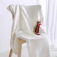 Cô gái màu đan chăn len mền máy lạnh văn phòng ăn trưa nghỉ ngơi chăn khăn choàng chăn mền chăn sofa giải trí - Ném / Chăn chăn long cừu