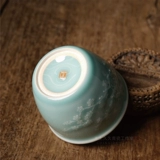 [В поисках тао] Кубка Blosm Cup Longquan Celadon Ceramic Tea Set Cup Master Kiln Powder Green Tea Cup Master Cup