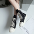 Cao-top sneakers nữ mùa thu ro Hàn Quốc phiên bản ulzzang đáy phẳng Harajuku hoang dã trắng dày dưới hip-hop nữ giày thủy triều giày thể thao nữ 2021 Giày cao gót