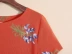 Mùa hè mới trung niên mẹ của phụ nữ bông và vải lanh T-Shirt retro gió quốc gia áo sơ mi nhỏ lỏng kích thước lớn ngắn tay áo sơ mi
