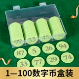Чип -монета пластика цифровой валюты Небольшой круглый лист от 1 до 100 номеров