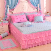 Phiên bản Hàn Quốc của polka dot công chúa ren hoạt động bông giường váy cotton giường chăn ga trải giường - Váy Petti