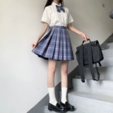 Студенческая юбка в складку для школьников, униформа, мини-юбка, большой размер