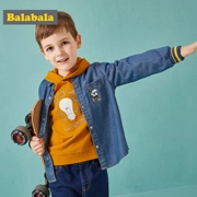 Áo sơ mi nữ Balla Balla cho bé mùa thu 2018 Áo sơ mi bé trai mới hàng đầu Thời trang denim được giặt - Áo sơ mi