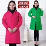 Модный нагрудник, лонгслив подходит для мужчин и женщин, длинный фартук для работы, в корейском стиле, длина миди, делается под заказ