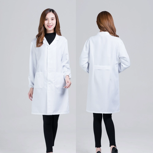 Бесплатная доставка белое пальто, длинная заводская кухонная столовая столовая кафетерий кухонные платье студенческое экспериментальное обслуживание уборка