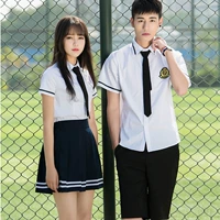 Рубашка, шорты, галстук, короткий рукав