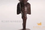 Африка Импортированная черная деревянная скульптура африканская каркасная каркаса в ресторане настроение CM Черная резьба чистая рука