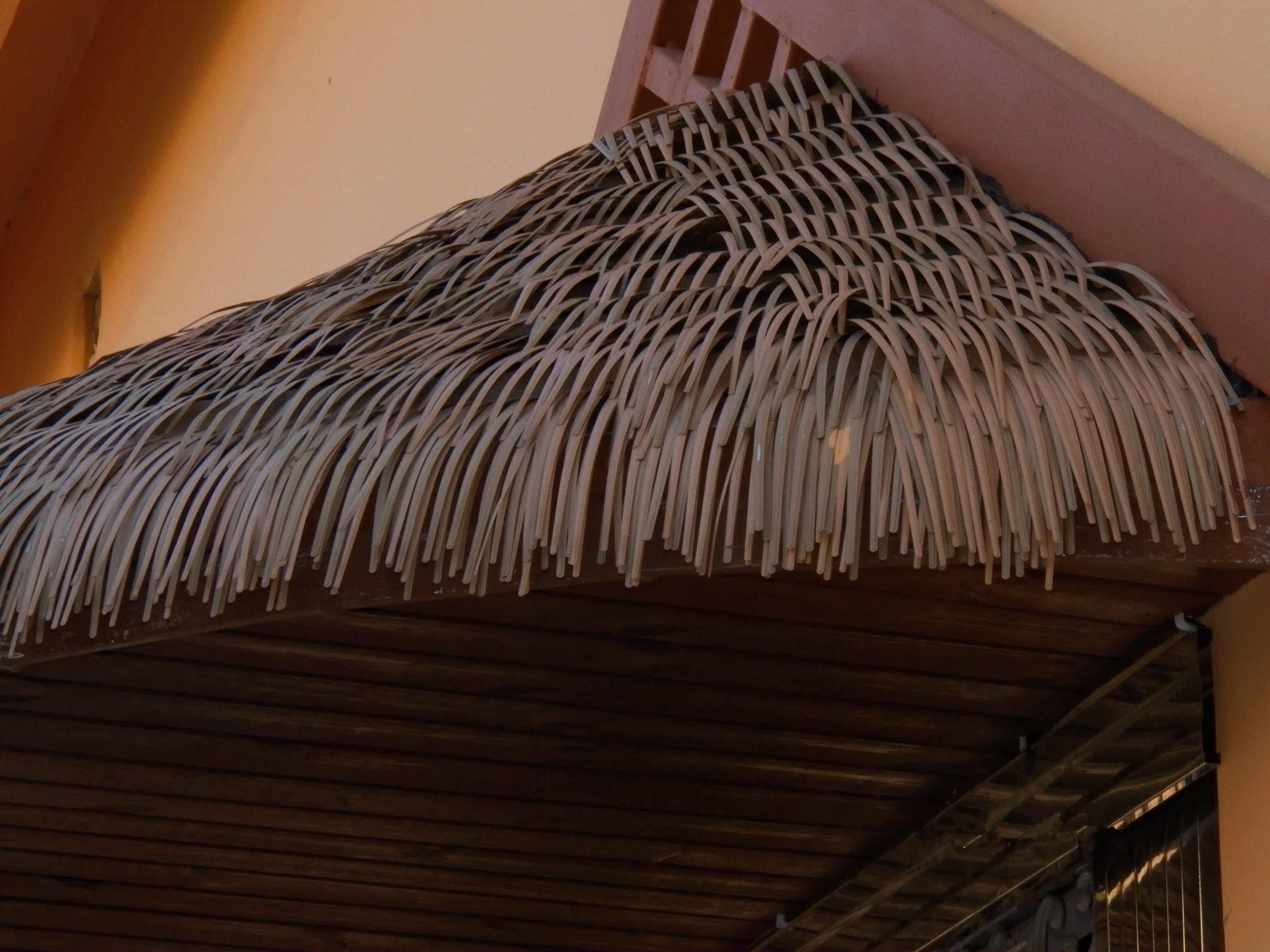 茅草屋顶茅草瓦 铝制 仿真茅草 假茅草 金属茅草规格400*270mm/片