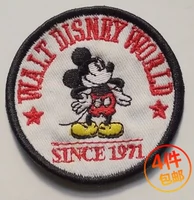 Mickey Mouse vòng huy hiệu vải bust dán thêu dán nhãn dán chương Velcro thêu chương epaulettes có thể được tùy chỉnh miếng dán quần áo