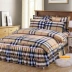 Bộ đồ trải giường bằng vải cotton Hàn Quốc trải giường bốn mảnh bằng vải cotton đôi 1.5 1.5m trải giường chăn ga gối đệm cao cấp Bộ đồ giường bốn mảnh