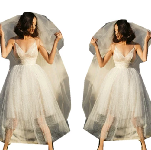 Новая тема фильма Короткая юбка Light Saison - пара свадебных платье