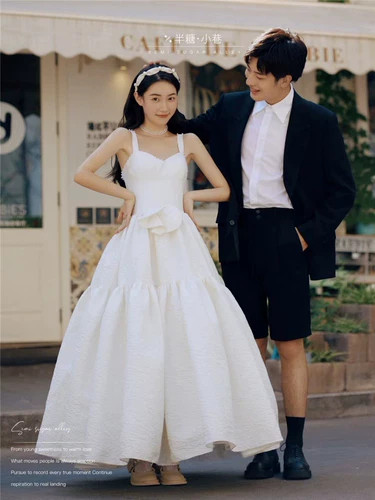 Ретро свадебное платье, дорожное платье-комбинация, реквизит для фотографии, в корейском стиле