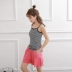 Mùa hè nữ mới Hàn Quốc phiên bản của phương thức kích thước lớn cao đàn hồi kẹo màu quần short túi thể thao yoga quần nhà quần