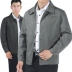 Áo khoác nam trung niên mùa xuân và mùa thu áo khoác cotton giặt áo khoác nam giản dị