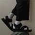 Han Kiều ~ giày nam thời trang hoang dã dép giản dị tối màu retro giày đi biển Giày đế dày dày giản dị kéo mát - Sandal