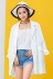 2018 mùa thu mới thời trang phù hợp với cổ áo áo gió Hàn Quốc phiên bản của xu hướng của màu rắn khâu áo ngắn