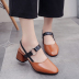 Baotou sandal cao gót nữ mùa hè phiên bản Hàn Quốc hoang dã mới dày với khóa đầu vuông có quai retro với một đôi giày mẫu dép nữ đẹp 2021 Sandal