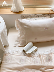 Химические волокна 公主风夏凉被蕾丝80双面支天丝夏被四件套 裸睡空调被夏季可机洗 OTHER