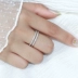 S925 sterling silver trang trí đơn giản vòng zircon hàng tốt kim cương nữ ngón trỏ ngón tay kim cương vòng đuôi nhẫn ngón tay cái nhỏ mô phỏng sinh viên vòng