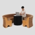 Mười tám giấy organ ghế sofa thiết kế sáng tạo phân ghế tựa lưng ghế đơn giản kinh doanh tiếp tân đồ nội thất - Đồ nội thất thiết kế
