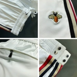 Белые летние тонкие эластичные шелковые мужские спортивные штаны для отдыха, свободный крой