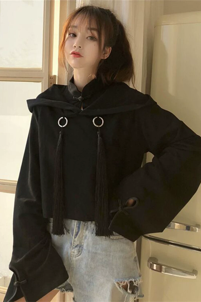 Tide, short autumn sweatshirt, spring thin jacket, 2023 collection, oversize