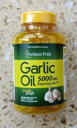 Американская пуританская чесночная масла мягкая капсула 5000 мг250 зерна высокого содержания чесночного масла Prieiplai