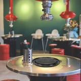 Ресторан для барбекю из нержавеющей стали на рабочем столе Hot Pot Restaurant Restaurant Круглый стол