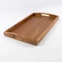 Khay gỗ có tay cầm hình chữ nhật lưu trữ bằng gỗ khay trà sáng tạo retro khay gỗ nhà đơn giản khay mới - Tấm khay gỗ đựng bánh