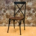 Bàn ăn và ghế retro của Mỹ kết hợp sáng tạo phong cách thủ công đồ nội thất nhà hàng sắt rèn nhà hàng gỗ rắn bàn cafe - Đồ gỗ ngoài trời bàn ghế sắt ngoài trời giá rẻ Đồ gỗ ngoài trời