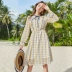 Ba màu 2019 xuân mới váy retro Yamamoto qua váy đầu gối nữ Hepburn eo cao Pháp váy hoa chuông - Sản phẩm HOT